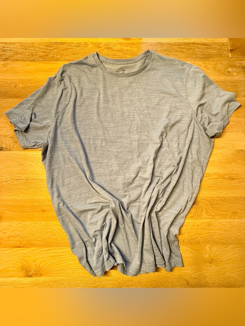 4.  HB Men’s Gray Slub Short Sleeve T-Shirt Size 4XL
